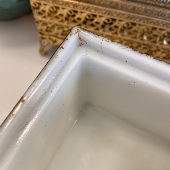 Antique Westmoreland Specialty Co. Milk Glass Schoolhouse Mustard Pot/Money Bank - Picture 14 of 17